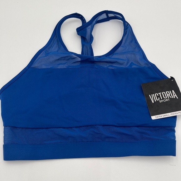NWT Victoria Secret Seamless Scoop Royal Blue Sport Bra Size XS - Picture 1 of 12
